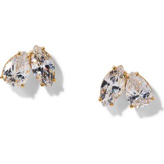 Nadri Everleigh Cubic Zirconia Stud Earrings in Gold at Nordstrom