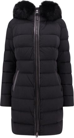 Mackage Zwarte Gewatteerde Lange Jas voor Vrouwen - Dames - Dons jassen - Zwart - L - Nylon - Jassen