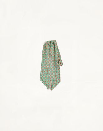Valentino Garavani Ascot In Seta Con Motivo Pointy Uomo VERDE/MULTICOLOR UNI