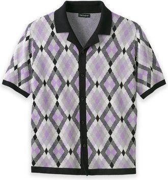 Paul Fredrick Cotton Button Front Camp Sweater