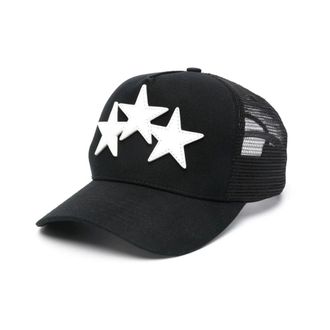 Amiri 3 Star Trucker Hat - male - Amiri - Hats & Caps - Black - ONE SIZE - Accessories