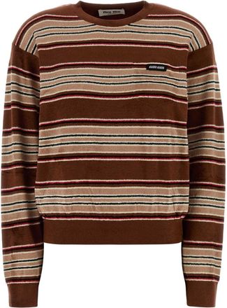 Miu Miu Embroidered Chenille Sweater