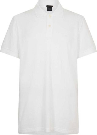 HUGO BOSS Heren Firenze Katoenen Poloshirt (Wit)