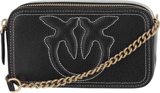 Pinko Pinko, Dames, Tassen, Zwart, Maat: ONE Size Leer