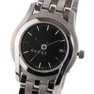 Gucci Pre-owned Watches, female, Gray, Size: ONE SIZE Pre-owned Stainless Steel Quartz 5500L