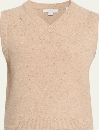 Vince Donegal Plush Cashmere Sweater Vest