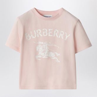 Burberry Pink Stretch Cotton T Shirt With Ekd