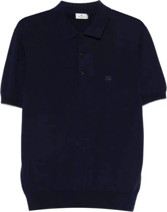 Etro Sb 0065 Knitted Polo - Heren - Polos - Blauw - M - Tops