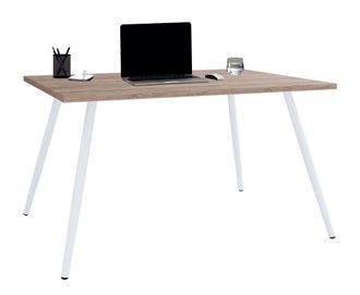 VCM Vcm - Mesa De Escritorio Mesa De Oficina Scandanivischer Retro Look Salia 160x80 Cm (roble Sonoma)