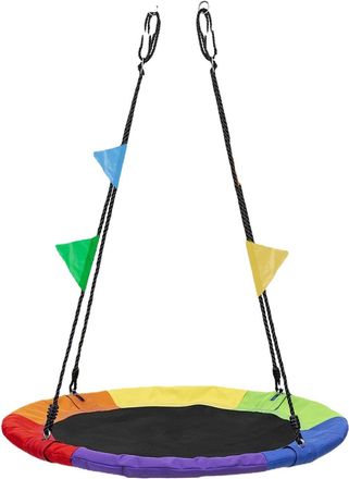 OEM Columpio - Columpio Tipo Platillo De 40 Pulgadas Para Ni&ntilde;os Al Aire Libre - Columpio De Disco Redondo Con Capacidad De Peso De 900 Libras, Correas Par