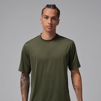 Nike Jordan Mens Jordan Sport Essentials Dri-FIT Short-Sleeve Top in Green | IF0882-325
