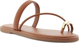 Arezzo Pamela Flat Sandal in Soul Natural at Nordstrom, Size 7.5