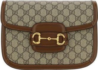 Gucci Horsebit Shoulder Bag Beige