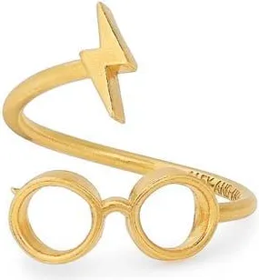 Alex and Ani Harry Potter Glasses Ring Wrap Super in Gold at Nordstrom, Size 7