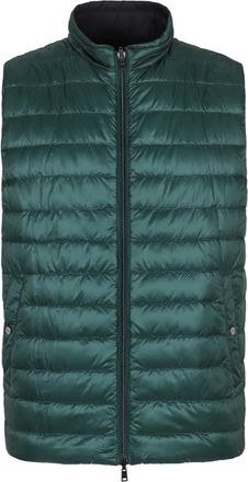 Herno Omkeerbaar Nylon Gilet - Heren - Bodywarmers - Groen - 2XL - Nylon - Jassen