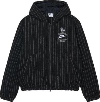 Nike x Stssy Striped Wool Jacket (Asia Sizing) Black DR4413-010
