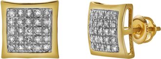 LuvMyJewelry Serenidade 10K Yellow Gold Diamond Unisex Earrings - 0.14 Cts