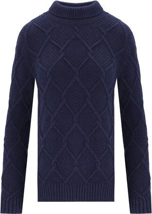 Barbour MAGLIONE DOLCEVITA BURNE ROLL BLU BARBOUR