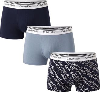 Calvin Klein 3-Pack Trunks - Heren - Onderbroek - Blauw - XL - Katoen - Ondergoed