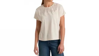 K&uuml;hl Womens Artful Slub Cotton And A Relaxed Fit Tee In White