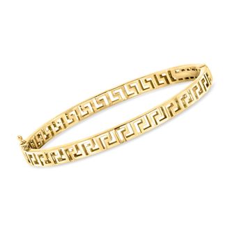 Ross-Simons 18kt Gold Over Sterling Greek Key Bangle Bracelet