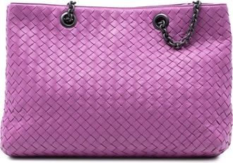 Bottega Veneta Pre-owned Bottega Veneta Medium Nappa Intrecciato Double Chain Tote Ladies M6QT11OBYFCKDBBW
