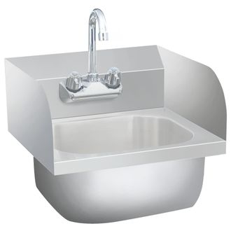 vidaXL Vidaxl - Fregadero Lavamanos Comercial Con Grifo De Acero Inoxidable