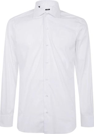 Barba Klassiek Popeline Stretch Overhemd - Heren - Zakelijke Overhemden - Wit - 4XL - Katoen - Overhemden