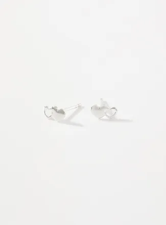 Clio Blue Womens Small interlaced heart earrings