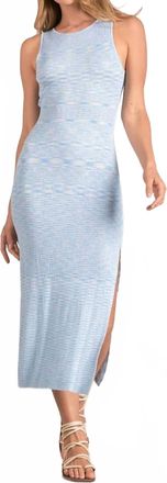 Elan Twisted Back Maxi Dress In Blue White