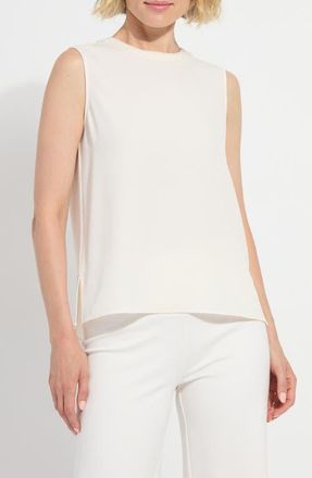 Lyss&eacute; Kavita Contrast Stitch Sleeveless Top in Chalk at Nordstrom, Size X-Small