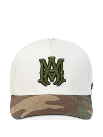 Amiri MA Outline camouflage canvas cap - Bianco