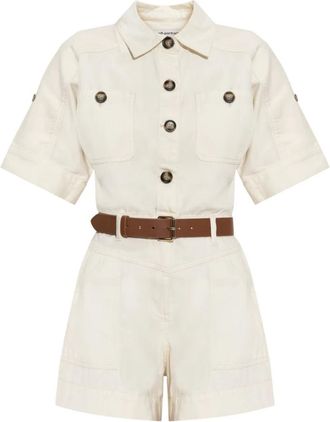 Self Portrait Tuta con cintura - - Jumpsuits & Playsuits - Donna - Beige - S