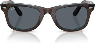 Ray-Ban 52mm Square Sunglasses in Brown Transparent Blue at Nordstrom