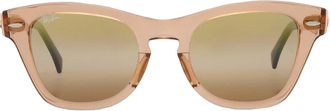 Ray-Ban Ray Ban Gold Gradient Mirror Square Unisex Sunglasses RB0707SM 6449G7 50