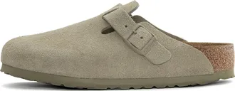 Birkenstock Boston Suede Leather Faded Khaki 1025788