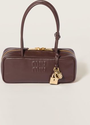 Miu Miu Beau Leather Bag, Woman, Briarwood