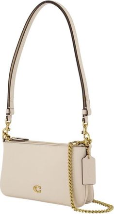 Coach Womens Crossbody Bag Beige Calfskin