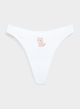 Miiyu Womens High-cut essential thong Organic cotton