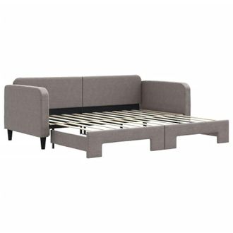 vidaXL Sof&aacute; Cama Nido Tela Gris Taupe 90x200 Cm Vidaxl