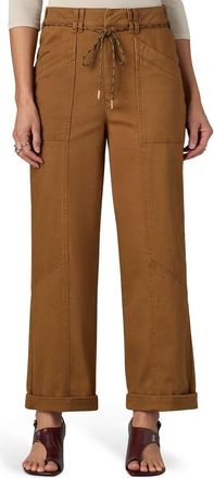 Wit & Wisdom Ultra Skyrise High Waist Relaxed Stretch Cotton Pants in Umber at Nordstrom, Size 00