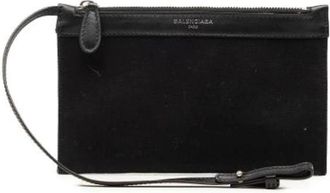 Balenciaga Pre-owned Clutches, female, Black, Size: ONE SIZE Pre-owned Canvas Pouch