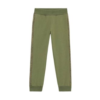 Roberto Cavalli Cheetah Print Sports Trousers Safari Edition - male - Roberto Cavalli - Sweatpants - Green - 8 Y - Kids