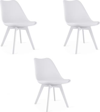 OEM Silla Mark - Blanca / Patas Blancas X 3