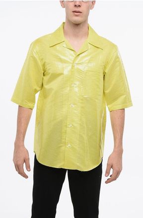 Alexander McQueen Camicia in Seta e Nylon a Maniche Corte con Taschino taglia 39