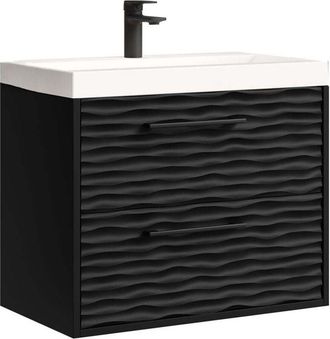 Badplaats Conjunto de muebles de baño Etna 01 60 cm - Negro mate - Mueble