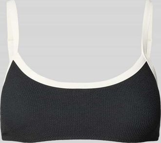 Jake*s Casual Bustier-Bikini-Oberteil in Crinkle-Optik in Black, Gr&ouml;&szlig;e XS