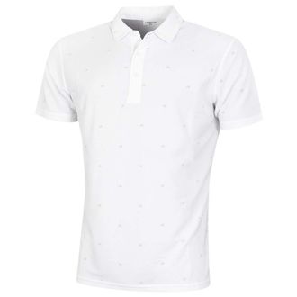 Calvin Klein Mens Monogram Polo Shirt - White - L