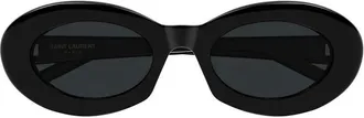 Saint Laurent Sunglasses, female, Black, Size: 52 MM SL Logo Sunglasses