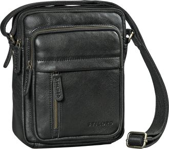 STILORD Ivano Small Leather Crossbody Bag for Men - Compact Messenger Bag with Adjustable Shoulder Strap Genuine Leather Shoulder Bags for 10.9-Inch Devices C